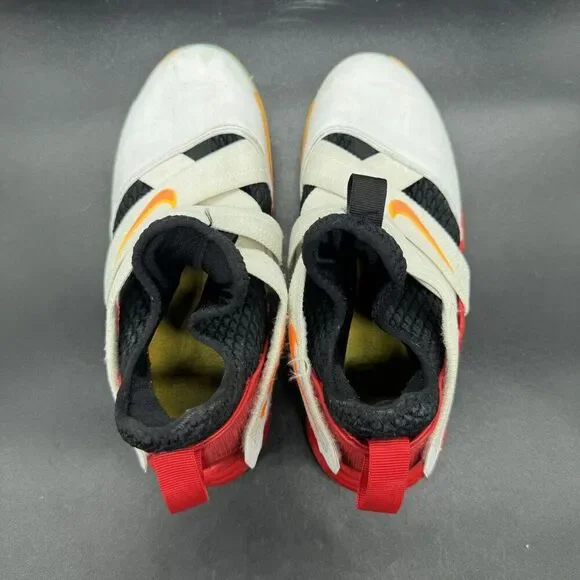 Nike LeBron Soldier 12 White Orange Red Size 6.5Y GUC Basketball AA1352-181 - Picture 5 of 7